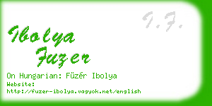 ibolya fuzer business card